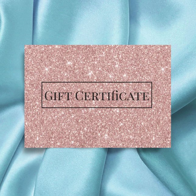 Certificados de Presente Rosa Dourado Glitter Salo (Criador carregado)