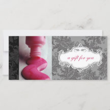 Certificados de Presente Spa de Salão de Nail ou D