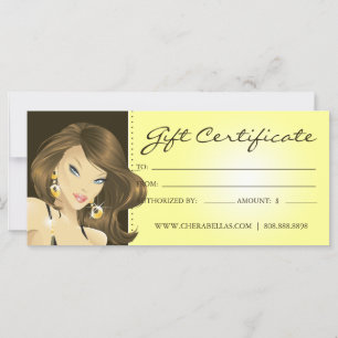Certificados de Presente Tanning Salon Bonito Woma