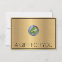 Certificados de presentes Dourados para logotipos
