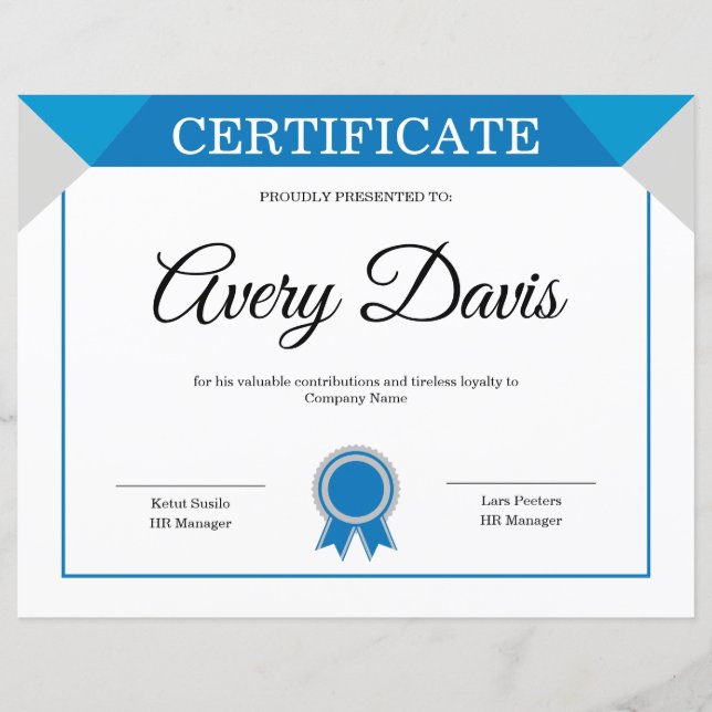 Certificate of Appreciation Template (Frente)