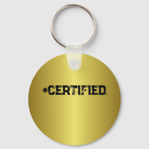 #CERTIFIED DOURADA CHAVEIRO (BORRACHA)