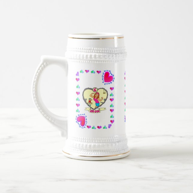 Cerveja 6o Aniversário que Wedding a caneca de Anniversay (Esquerda)