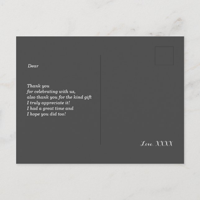 cerveja, aplausos, cartões de agradecimentos rústi (Verso)