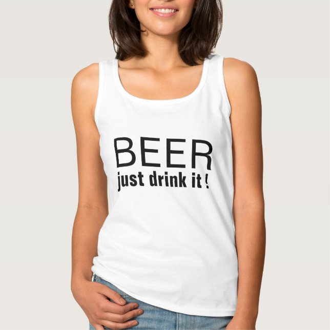 cerveja, beba-a, design de camiseta engraçada (Frente)