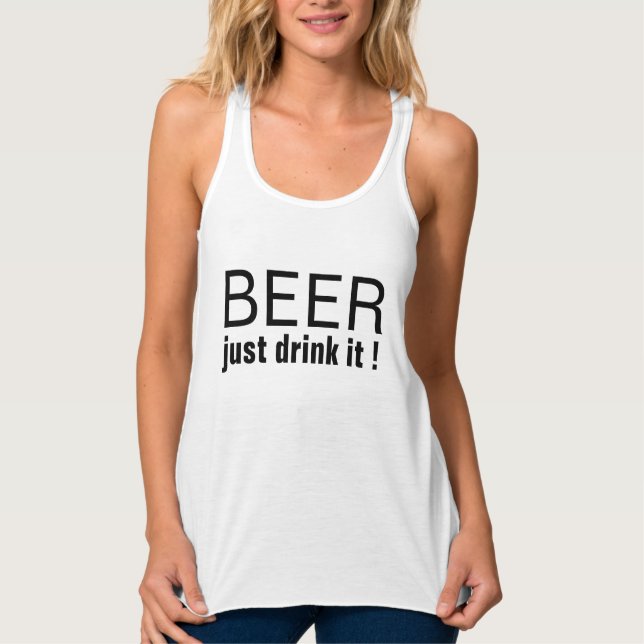 cerveja, beba-a na camiseta engraçada, design (Frente)
