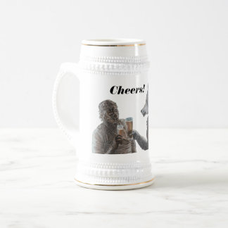 Cerveja Bebendo de múmia e lobisomem anima Caneca de cerve