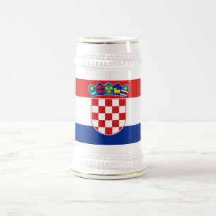 Cerveja Caneca com a bandeira de Croatia