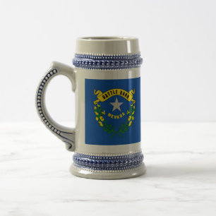 Cerveja Caneca com a bandeira do estado de Nevada - EUA