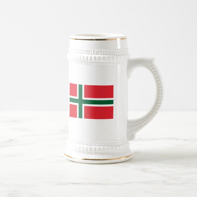 Cerveja Caneca da bandeira de Bornholm Amt (Direita)
