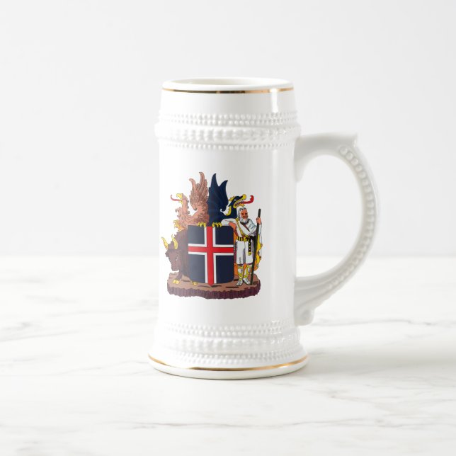 Cerveja Caneca da brasão de Islândia (Direita)