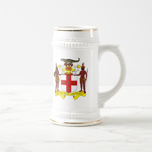 Cerveja Caneca da brasão de Jamaica (Direita)