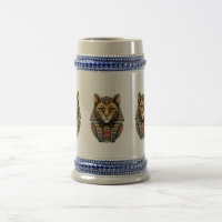 Caneca de Gato Faraó Egípcio – Arte de Gato do Ant