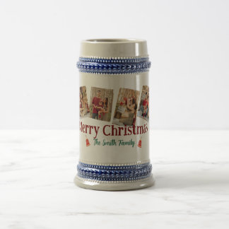 Cerveja Caneca de Natal Personalizada com 6 Fotos e Texto