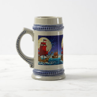 Cerveja caneca de navio pirata