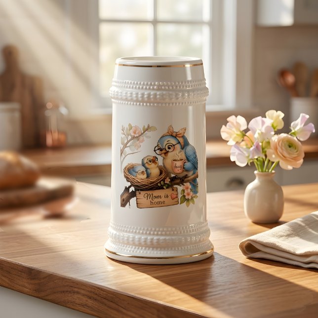 Cerveja Caneca de Pássaro Mãe em Casa Presente Fofo para M (Criador carregado)