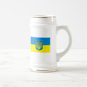Cerveja Caneca do COA de w da bandeira de Ucrânia