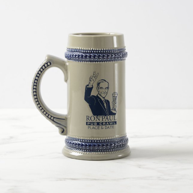 Cerveja Caneca do rastejamento de bar de Ron Paul (Esquerda)