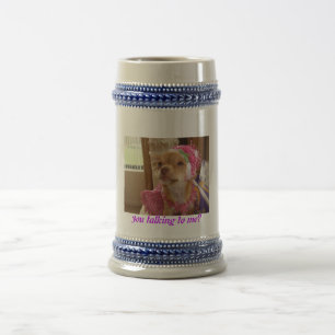 Cerveja caneca dressy de fala da chihuahua