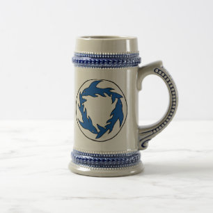 Cerveja Caneca gêmea do crachá de Sharc