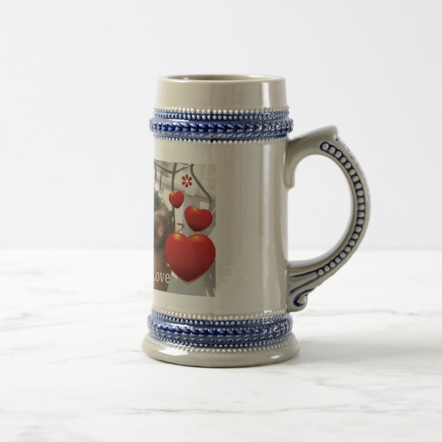 Cerveja Cinzas/azul do amor do german shepherd caneca de (Direita)