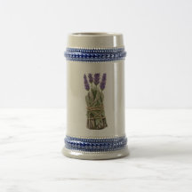 Conjunto de Lavanda e Salvia em Caneca de Cerâmica