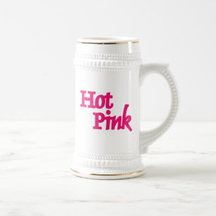 Cerveja Corante branco-rosa-quente, caneca de cerveja-ouro