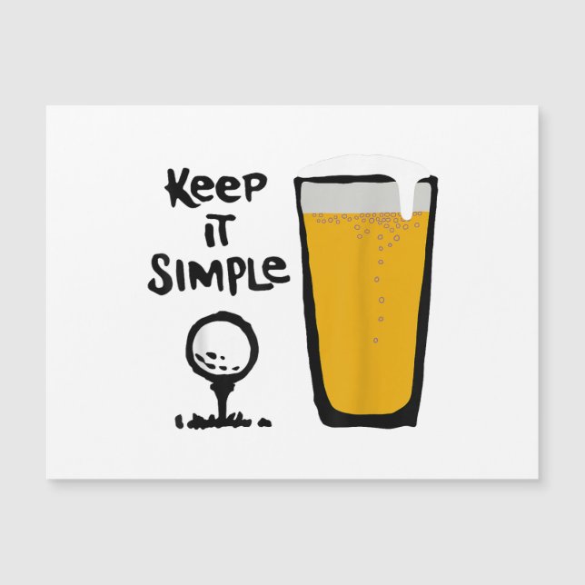 Cerveja de Golfe Divertida Simples (Frente)