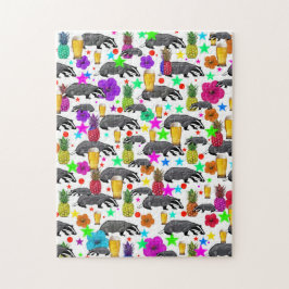 Cerveja E Badgers Difíceis Quebra-cabeça