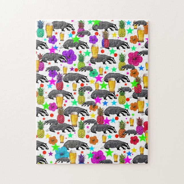 Cerveja E Texugos Quebra-Cabeça Difícil (Vertical)