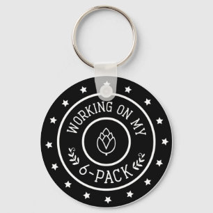 Cerveja Engraçada Trabalhando no meu Chaveiro de