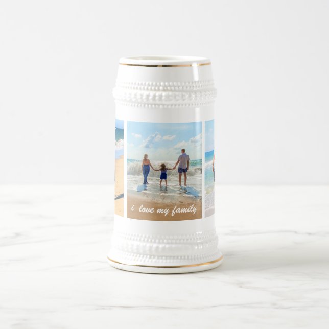 Cerveja Envie Sua Colagem de Fotos da Família Caneca de Ce (Centro)