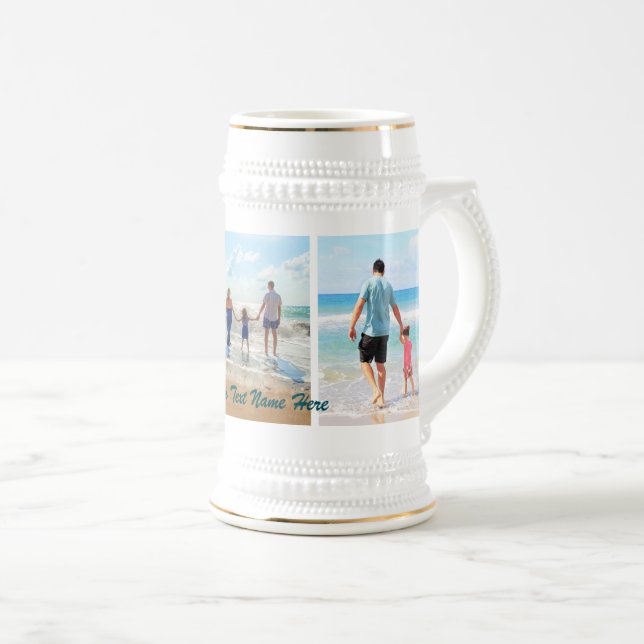 Cerveja Faça o Upload da Sua Colagem de Fotos Caneca de Ce (Frente Esquerda)