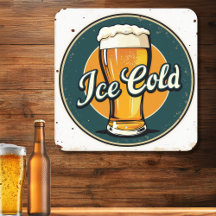 Cerveja Fria De Gelo Vintage