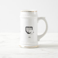 Gato Branco Dormindo Na Caneta De Caneca de cervej