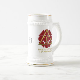 Cerveja "Geométrico aumentou" o 50th aniversário caneca de