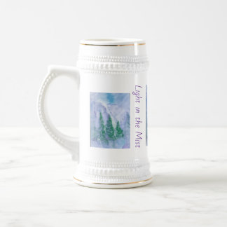 Cerveja Grande caneca com impressão de arte de uma florest