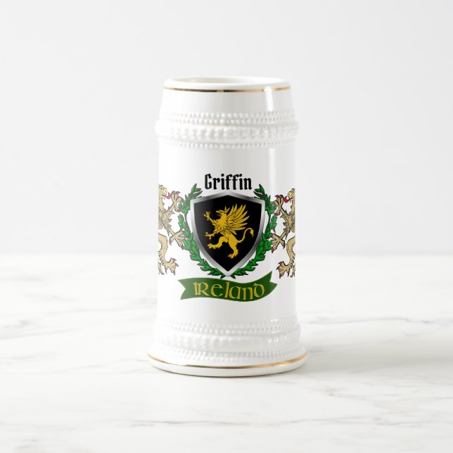 Cerveja Griffin/O'Griffy Irish Shield Beer Caneca de cerve (Centro)