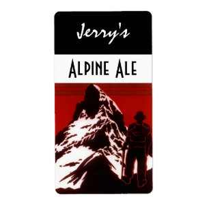 Cerveja inglesa alpina do caminhante da etiqueta