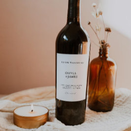 Cerveja Modelo de rótulo mínimo da garrafa de vinho