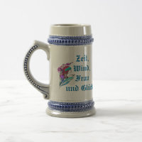 Mulher alemão idosa do vento do tempo da caneca de