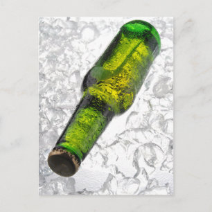 Cerveja no cartão postal de gelo