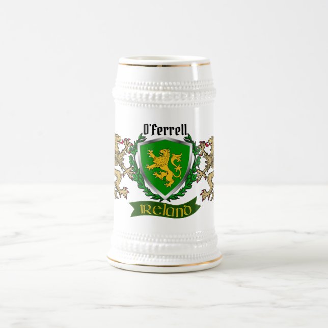 Cerveja O'Ferrell/Ferrell Irish Shield Beer Caneca de cerv (Centro)