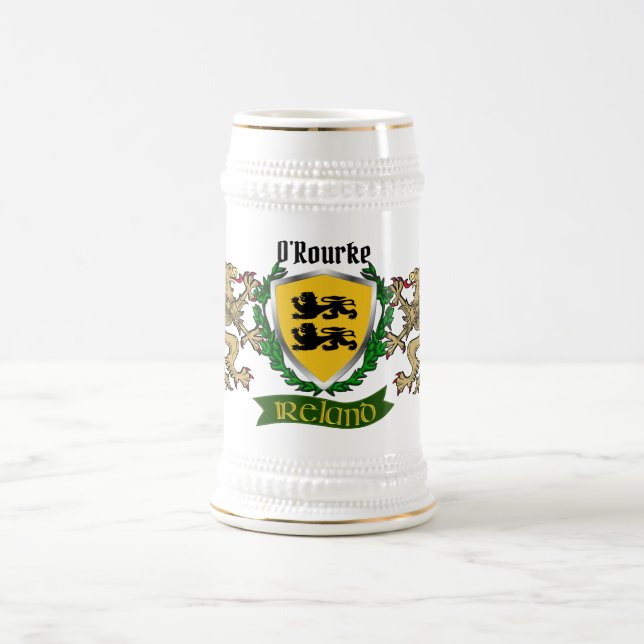 Cerveja O'Rourke/Rourke Irish Shield Beer Caneca de cervej (Centro)