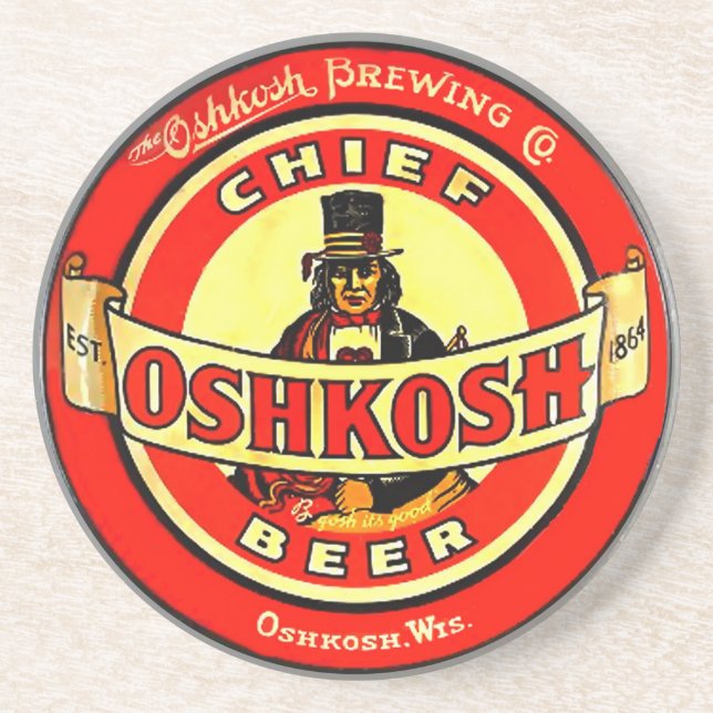 Cerveja Oshkosh Wisconsin de Oshkosh - porta copos (Frente)