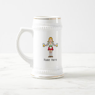 Cerveja Pixel Art Female Oktoberfest Beer Caneca de cervej