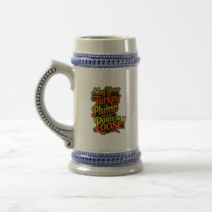 Cerveja Plump Turkey, Cartoon Farmer Turkey, Caneca de cer
