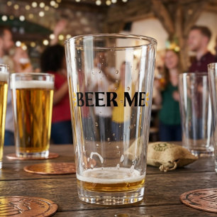 Cerveja pra Mim Copo de Pint com Tipografia Dive