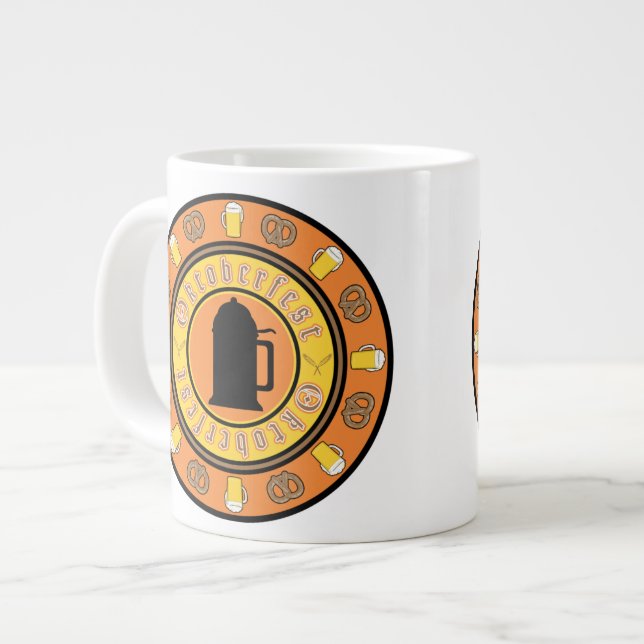 Cerveja, Pretzels, Caneca de cerveja Oktoberfest (Frente Esquerda)