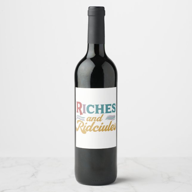 Cerveja Ricos e ridiculariza o rótulo da garrafa de vinho (Frente)